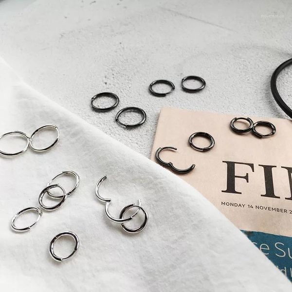 

925 sterling silver earring fashion simple size circle ear ring ear bone fashion wild trend men women boy girl silver jewelr1, Golden
