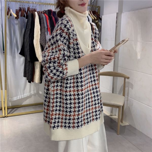 

new 2021 retro hong kong taste wear high-neck couture chitty bird grill female lazy autumn winter sweater 1 efkt, White;black