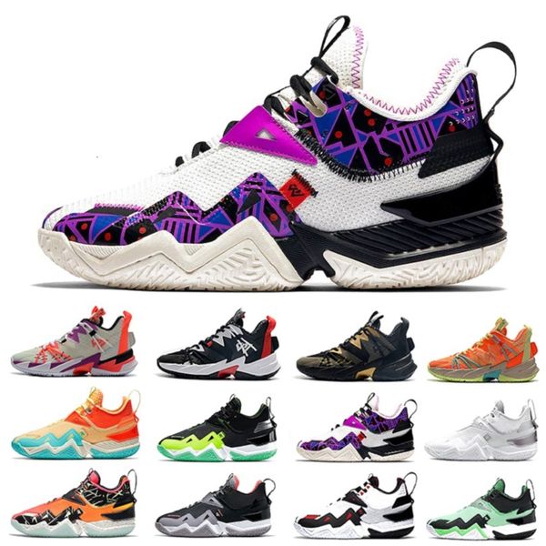 

quai 54 rage green westbrook 3.0 mens basketball shoes mango clean white neon why not zer0.3 men trainers sports sneakers 40-46, White;red