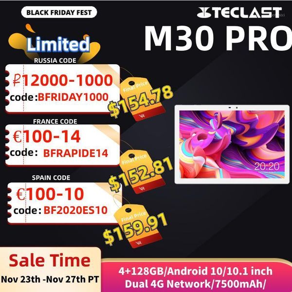 

tablet pc teclast m30 pro dual 4g network phone call android 10 tablets octa core 10.1 inch ips 1920Ã1200 4gb ram 128gb rom teblets1