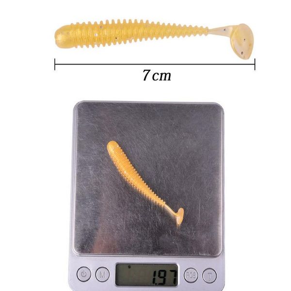 

10pcs lot soft jig lure wobbler artificial bait easy shiner worm t tail sile soft bait carp minnow goods for fishi jllmfl