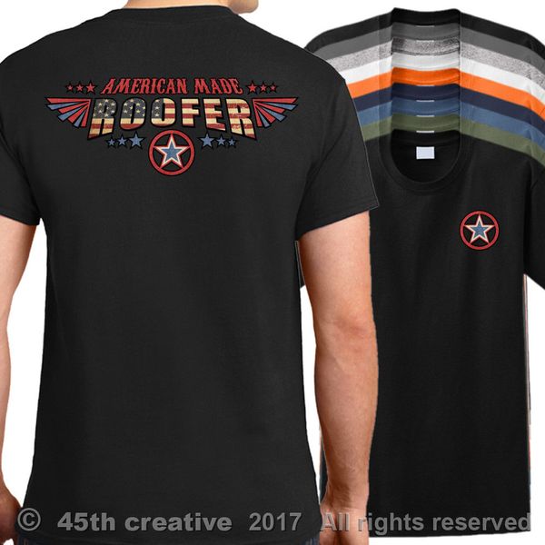 

new american made roofer usa roofing roof worker pro roofers summer style sport hooded sweatshirt hoodie men t shirt