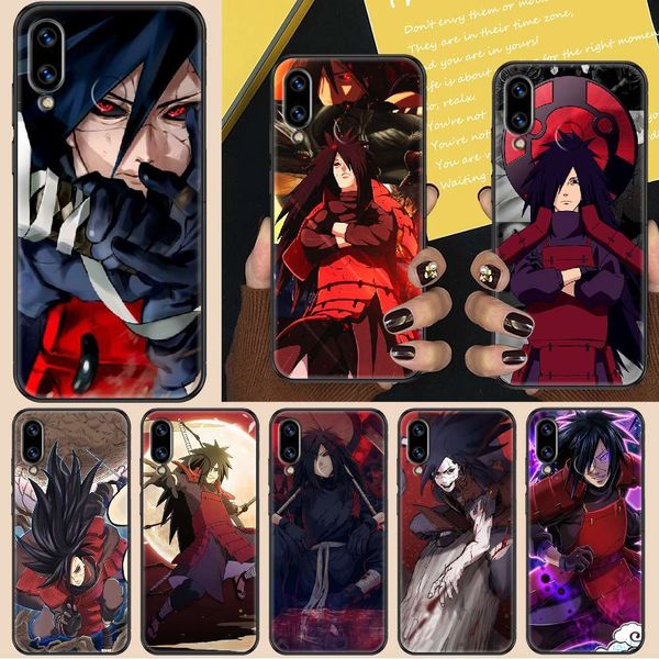 

naruto uchiha madara mobile phone cover huawei honor 6, 7, 8, 9, 10, 10i, 20 a, c, x, lite pro, black, waterproof trend, etui, soft