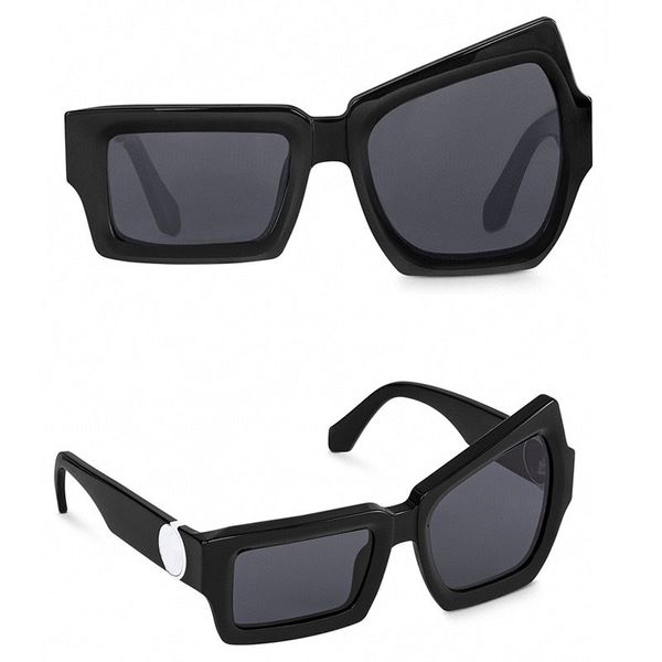 

designer sunglasses rectangular retro men and women catwalk fashion glasses 1445 irregular frame small round sunglasses in original box, White;black