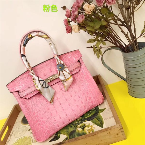 

european and american fashion classic bag crocodile fishbone pattern cowhide leather womens bag trendy portable shoulder messenger ba