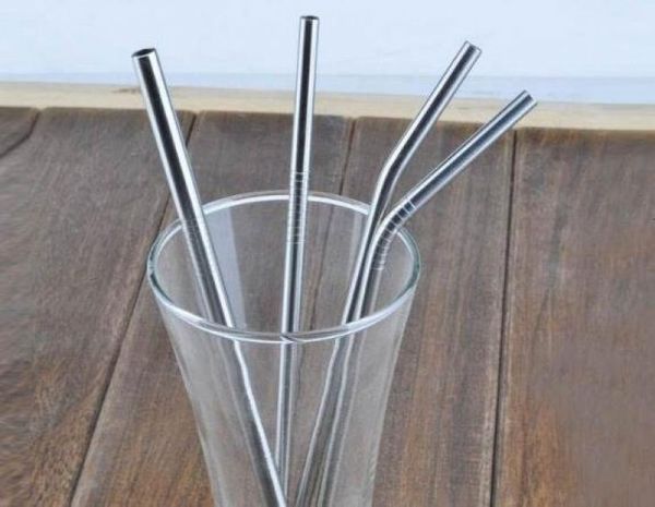 

more size straight steel bend stainless and cleaning brush reusable bar tool flexible drinking straw m5ik#