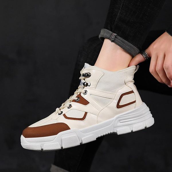 

white 2020 sapatos on canvas zapatos high sale causal man sapato s slip leather for sneaker cuero sneakers men mens 39, Black