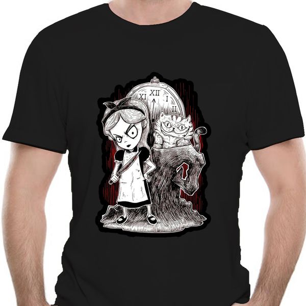 

gothic alice in wonderland evil mad nightmare cheshire burton rock cool casual pride new 9691a sport hooded sweatshirt hoodie t shirt
