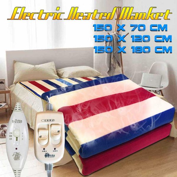 

1pcs electric blanket thicker heater plush double body warmer heated blanket thermostat electric heating 150x180cm