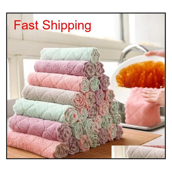 

new super absorbent microfiber kitchen dish cloth high-efficiency tableware household cleaning towel kichen tools g qylspk bde_luck