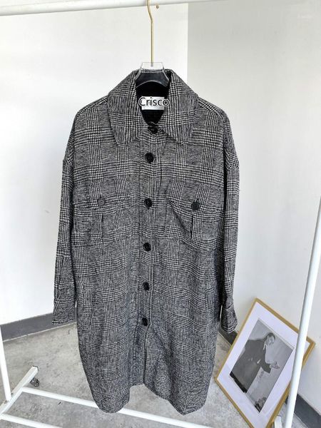 

women coat 2020 autumn and winter new thin pocket plaid jacket1, Tan;black