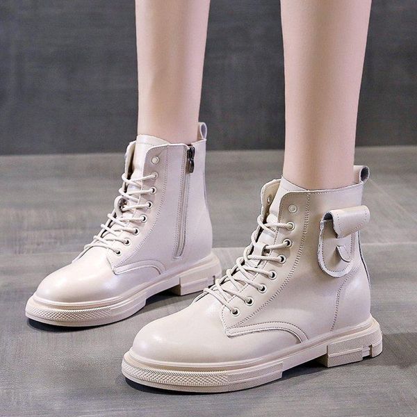 

autumn women ankle breathable boots shoes 2021 new comfortable shoes lace-up zippers female boots women's zapatillas mujer, Black