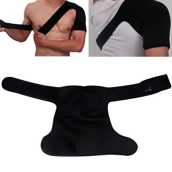 

back support banding brace shoulder pad protection guard strap wrap two-way adjustable double single, Black;blue