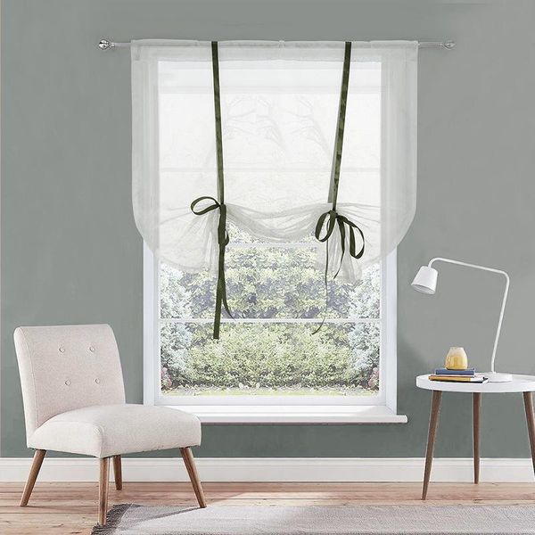 

nordic style window screen curtain lifting and pulling bedroom living room wear rod streamers decor kitchen roman curtains