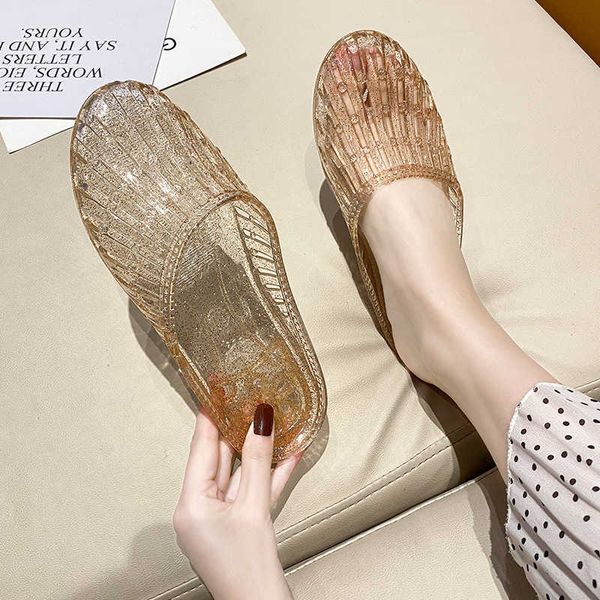 

ladies slippers new summer crystal 2021 thai sandals women's home shoes, Black