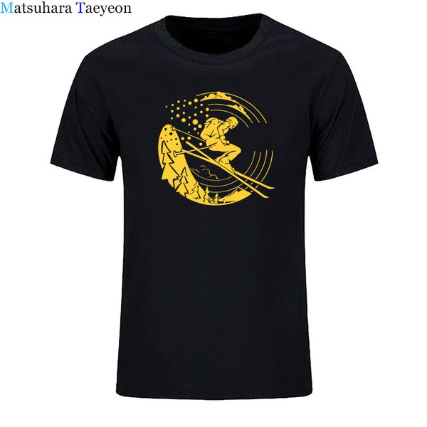 

спорт смешной футболки mountain ski экстремальные летние футболки мужчин повседневный t shirt печать топы хлопок футболки летние с коротким