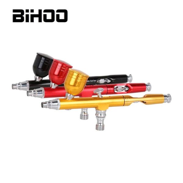 

внешне регулируемый цвет tri-color airbrush double-action spray pun gravity sprayer tattoo tool 0.3mm