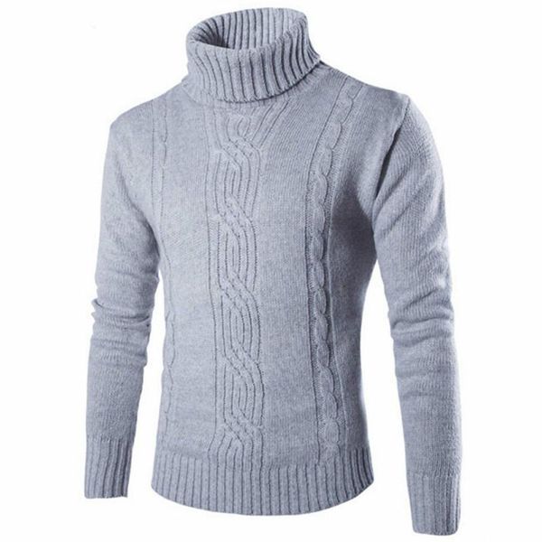

men's sweaters 2021 male sweater pullover slim warm solid high lapel jacquard hedging british clothing mens turtleneck, White;black