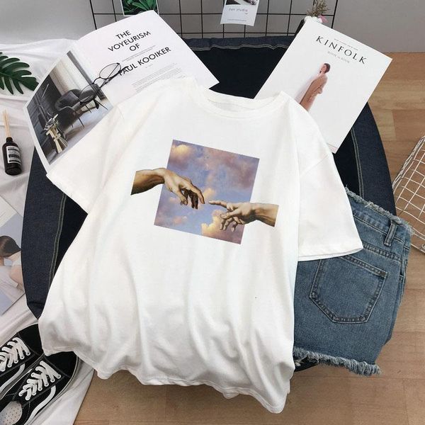 

michelangelo harajuku cool cool смешные личности печать футболки женщины футболки ulzzang hip hop streetwear повседневная женские топы тройк, White