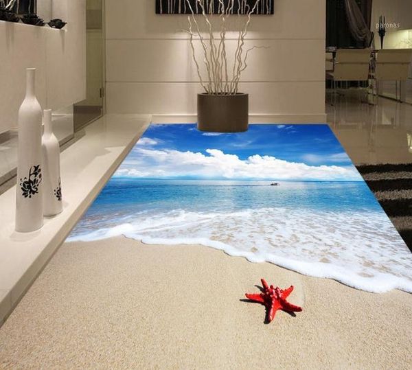 

wallpapers [self-adhesive] 3d beach 218 floor wallpaper mural wall print decal murals1