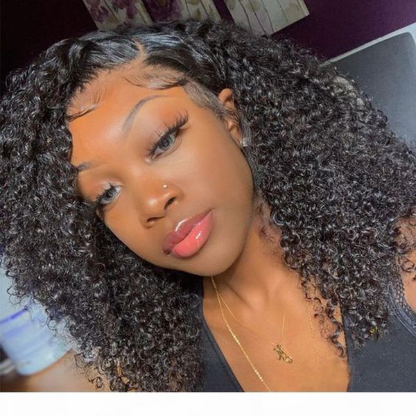 

kinky curly wig curly human hair wigs full lace human hair wigs with baby hair mongolian afro kinky curly lace front wigs, Black;brown