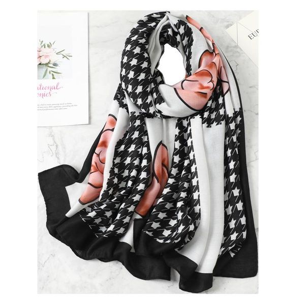 

2020 новый женский зимний шарф шотландки цветочные пашмины хиджаб шали палантины большой теплый хлопок feeling шарфы весна оголовье sqcyca b, Blue;gray