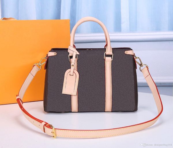 

new fashion luxury designer lady cowhide leather canvas combination new fashion bag handbag messenger bag handbag wallet