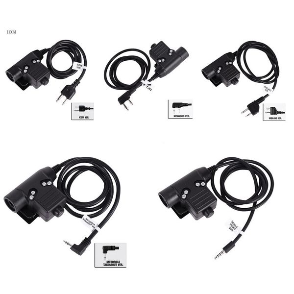 

military adapter u94 for icom kenwood midland motorola talkabout / mobile phone headset ptt cable plug