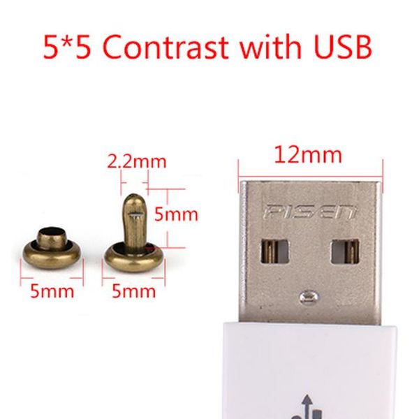 

100шт 5мм круглый двойной cap заклепка из металла stud столкновение nail metal spike rock leathercraft чистка колья металла пояса одежды wmt