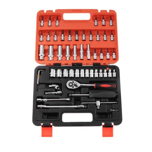 

professional hand tool sets 53pcs ratchet wrench sleeve set kit for car bicycle combination hardware repair tools socket spanner