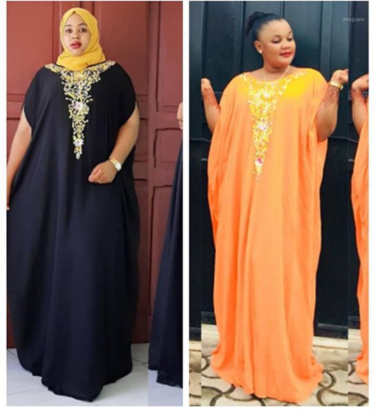 

length 154 cm super loose long dress new style african women's dashiki fashion stretch chiffon material black red size1