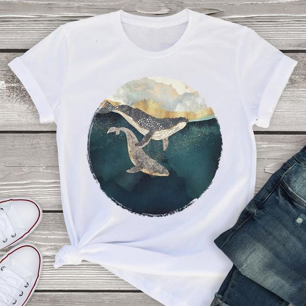 

women graphic beach ocean surf vacay fashion short sleeve print summer shirt tees clothing female t shirt womens t-shirt, White