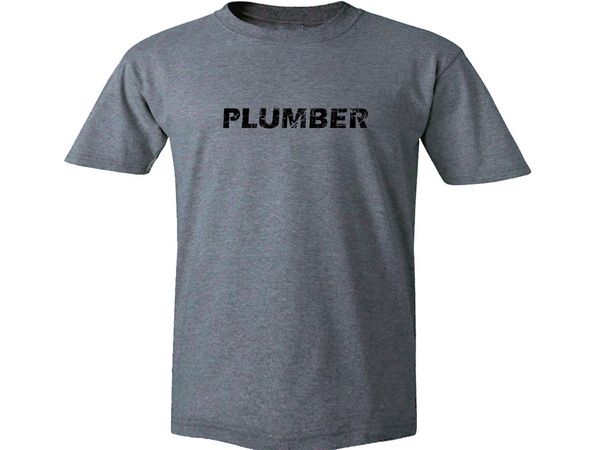 

2019 plumber distressed look gray 100% cotton graphic new t-shirt sport hooded sweatshirt hoodie