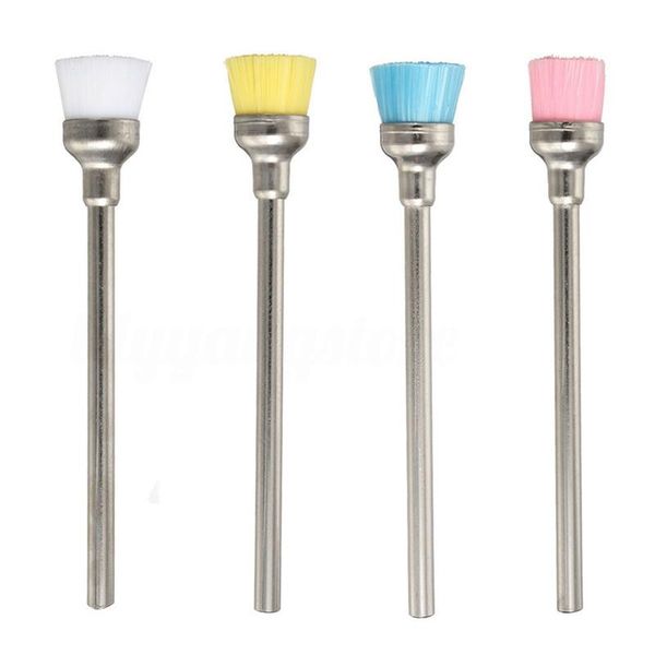 

nail brushes 4pcs brush electric art file drill bit for cleaning manicure, Yellow