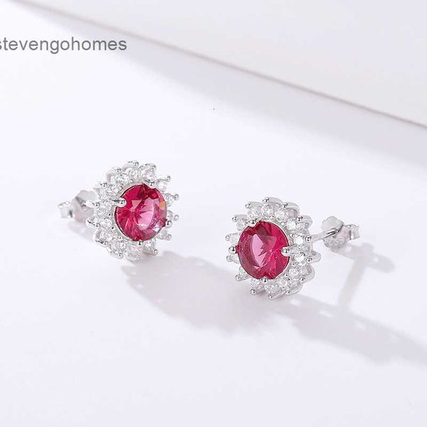 

nail accessories round s925 female pure red tremella earrings, Golden