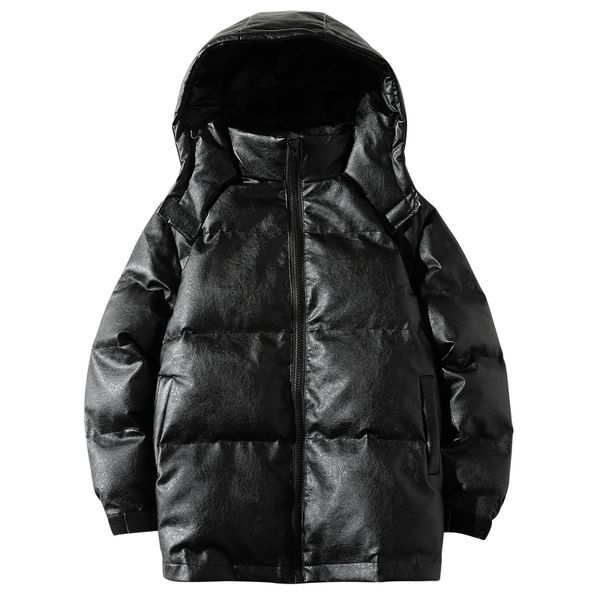 

2020 winter men hop hip parkas men's hooded black color windbreaker coats male casual warm cotton padded jacket 3xl