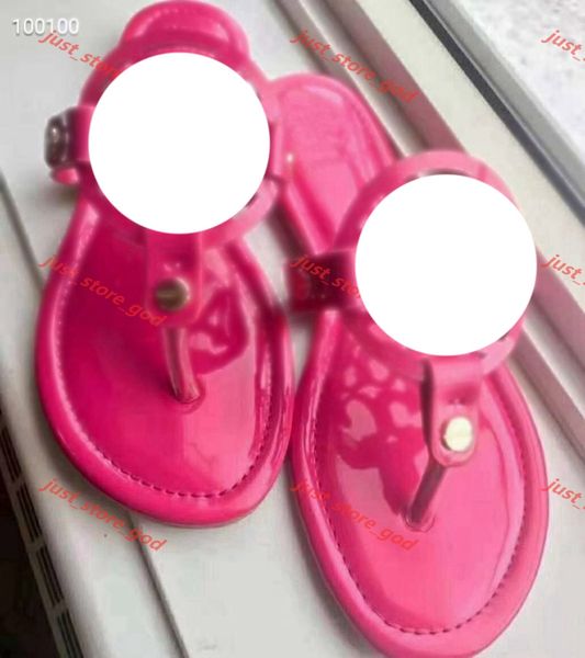 

2021 luxe design ladies burch summer flat shoes ladies slippers slippers round toe ladies new stylus beach tory sandals, Black;red