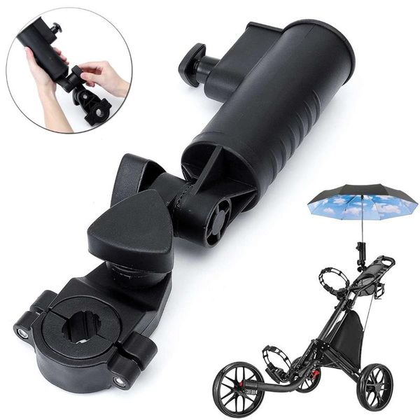 

universal adjustable rotatable umbrella holder with 3 size clips, stand for buggy baby stroller pram golf cart fishing cycling