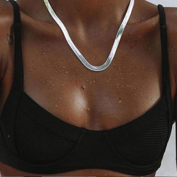 

vercret 2mm width 925 sterling silver snake chain necklace for women jewelry chokers fashion accessories party gift, Golden;silver