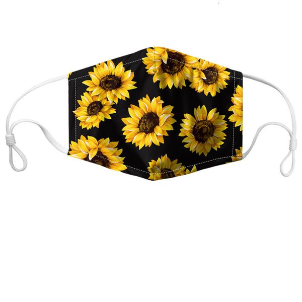 

fashion 3d printed flower mask washable face masks inside pm2.5 filter washable cotton mouth mask