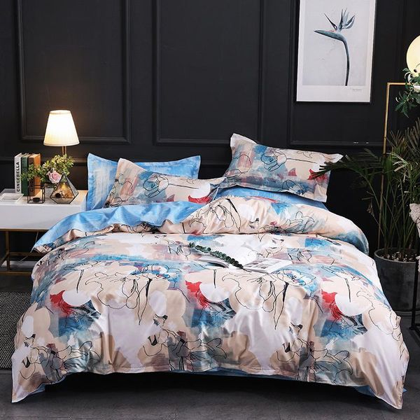 

europe, america,japan melbourne three sheet full size pillowcase&duvet cover sets 3&4 pcs bedding set luxury