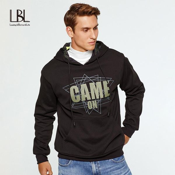 

2020 spring new hoodies men game on print hooded sweatshirts us/euro plus size sweatshirt jogger fashion brand clothing1, Black