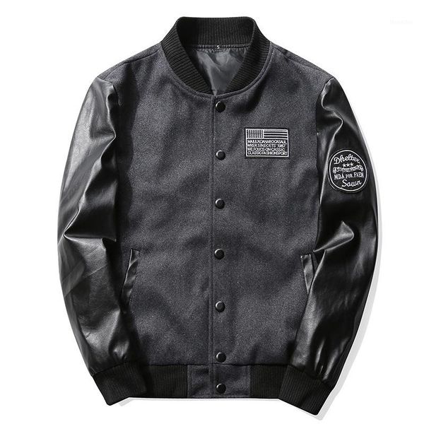 

men's jackets men jacket 2021 spring autumn casual baseball zipper mens and coats kxp18 j12-201, Black;brown