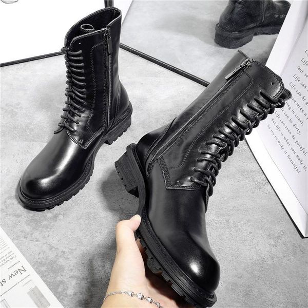

british style big-brand star same style leather ankle boots fall winter plush cross-tied women shoes botas feminina1, Black