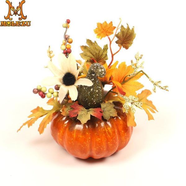 

maple pumpkin molezu leaf artificial pomegranate table home autumn harvest thanksgiving halloween decoration