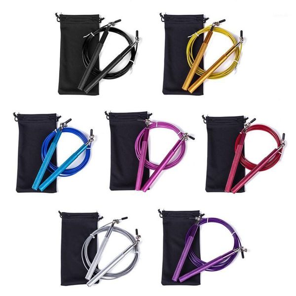 

jump ropes metal bearing handle adjustable rope up boxing fitness exercise training ropes1
