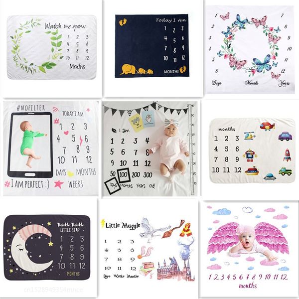 

baby milestone blankets newborn pgraphy background prop infant bath towel baby quilt wrapping cloth or hundred days blanket lj201204