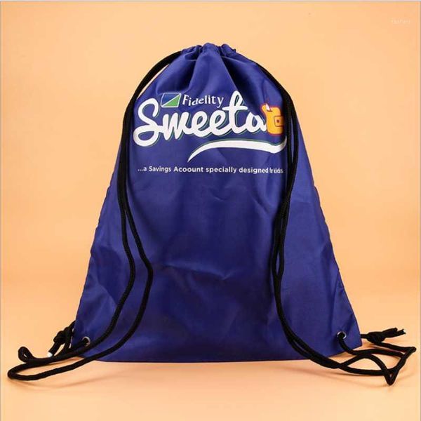 

the customized logo marathon advertising bag letter pattern of polyester drawstring bags anniversary gift bag sport storage1
