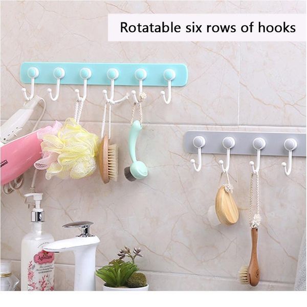 

multifunction 6 hooks kitchen storage hook holder wall door holder hanger rack for spoon scoop bathroom kitchen o jllajh