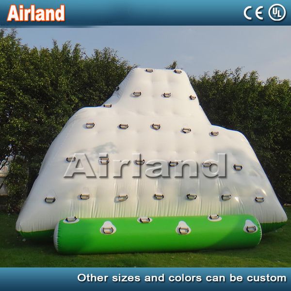 

inflatable water iceberg with climbing wall summer water park inflatable iceberg with slide rock climbing wall